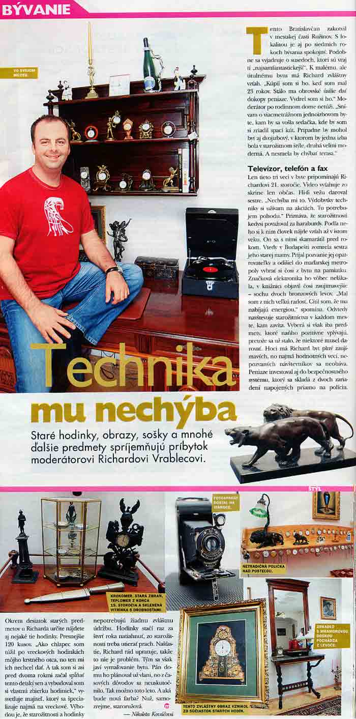 Časopis Markíza, máj 2004: Technika mu nechýba