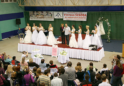 Štvrtý ročník svadobnej výstavy v Poprade, ktorú organizovala agentúra Leilla. Poprad 6.2.2010.